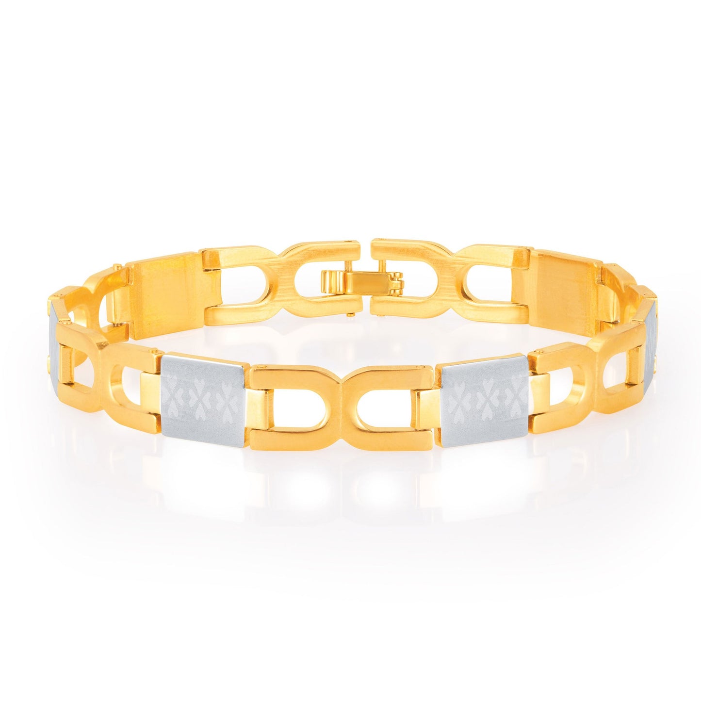 Sukkhi Briliant Gold and Rhodium Plated Bracelet For Men